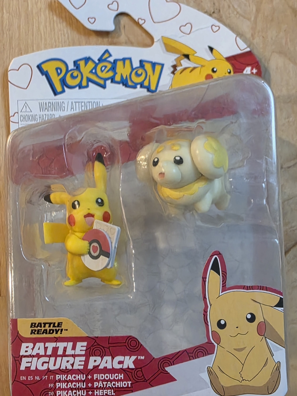 Pokemon Yellow Pikachu & Cream Bounded Fidough Battle Figure Pack